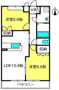 バルザック【2階】の間取り
