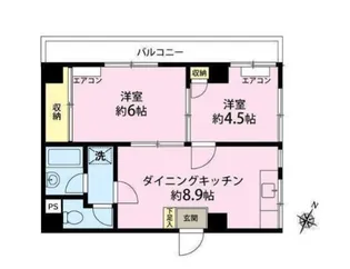 神奈川県横浜市西区戸部本町【マンション】の間取り