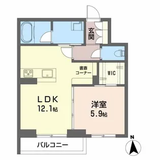 シャーメゾン宝蔵院【2階】の間取り