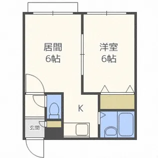 L・ロード広和【5階】の間取り
