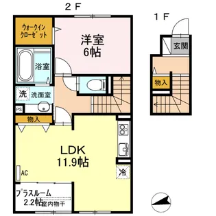 サザンクロス【2階】の間取り