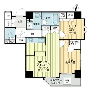 ジェイパーク神楽坂【3階】の間取り