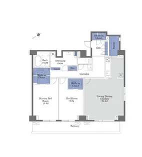 ピアゲート青山【7階】の間取り