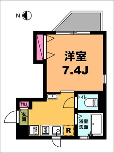 月村マンションNo.23【4階】の間取り