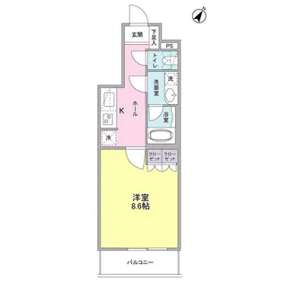 ヴィセオ幡ヶ谷【2階】の間取り