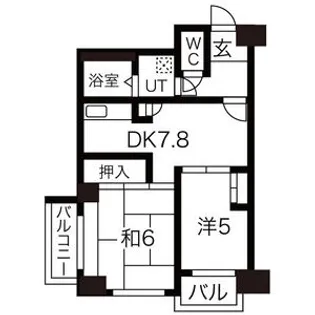 多賀城ロジュマンG棟【13階】の間取り