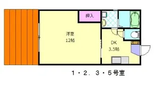 Fガーデン教育大前I【1階】の間取り