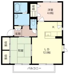 レルロードWEST【2階】の間取り