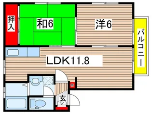 ハピネスK【2階】の間取り