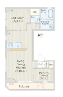サンテラス令和 KNレジデンス【4階】の間取り