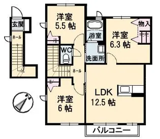 ベラージオC【2階】の間取り