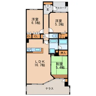 aLATO白壁東【1階】の間取り