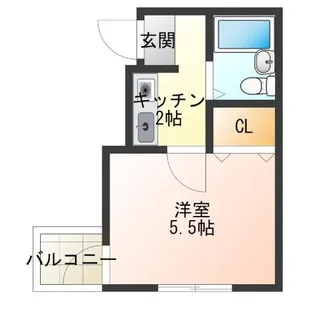 ローズヴィラ羽田野【1階】の間取り