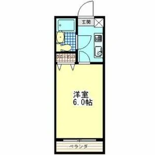 リバーサイド国立【4階】の間取り