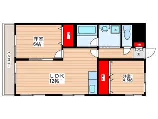 グランドハイツ野口【4階】の間取り