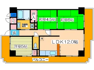 ツインコ-トM【3階】の間取り