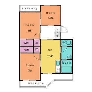 ヴィラ小松島【3階】の間取り
