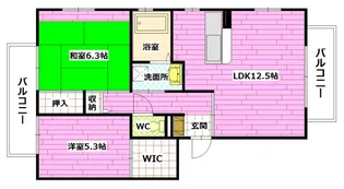 グランシード西原C棟【1階】の間取り