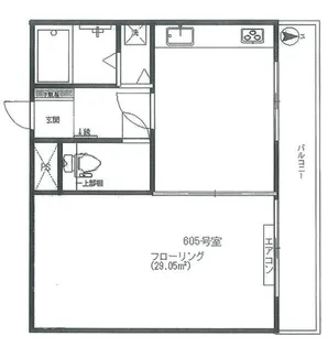 メゾン旭【6階】の間取り
