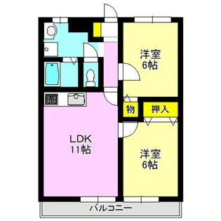 プレミール中居 I【1階】の間取り