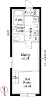 グローリオシェルト池袋V【4階】の間取り