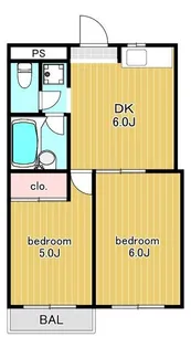 ハイツ大森【2階】の間取り