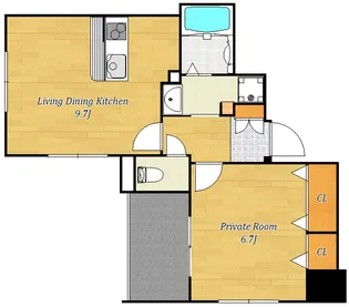 メルヴェーユミササ【6階】の間取り