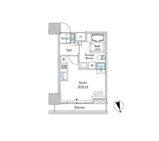 ベルファース芝浦タワー【13階】の間取り