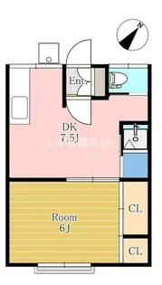 堀越荘【2階】の間取り