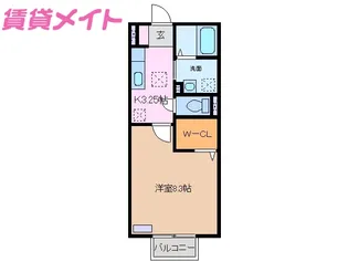 オランジュベール利平治A棟【1階】の間取り
