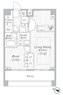 クレヴィスタ多摩川六郷【8階】の間取り