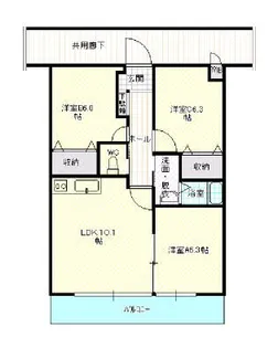 ボアソルチ【4階】の間取り