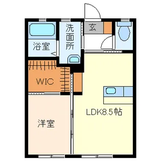 カーサ パレッソS棟【1階】の間取り