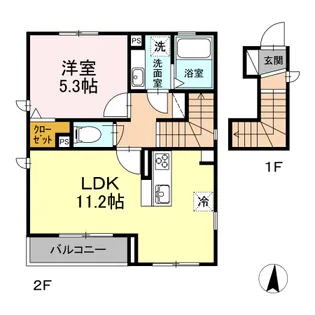 シュウハイム【2階】の間取り