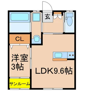 クレストガーデン【1階】の間取り