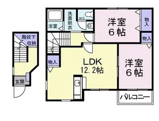 エーデル泉ヶ丘C【2階】の間取り