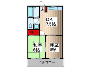 サンクリーンハイツA棟【2階】の間取り
