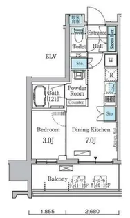 プライマル中央MINATO【3階】の間取り