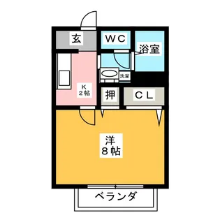 ウイング黒川【2階】の間取り