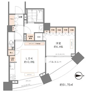パークハウスオータワー【15階】の間取り