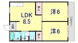 グリーンヒル舞子【2階】の間取り