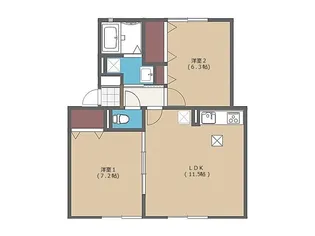 ラ・プランタン【1階】の間取り