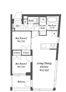 オープンブルーム渋谷本町【3階】の間取り