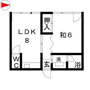 二の鳥居荘【2階】の間取り