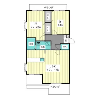 リーパス上菅【1階】の間取り
