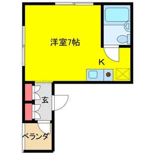 ハイツリバーサイド【2階】の間取り