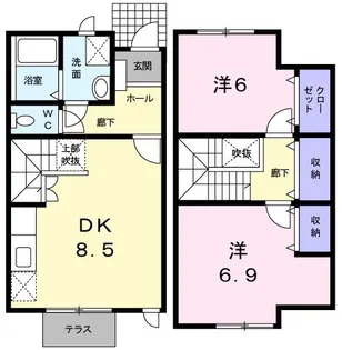 ライスンBII【1階】の間取り