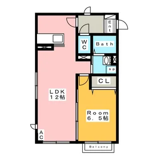 エルグランド アキ【2階】の間取り