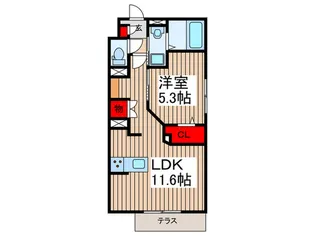 プレミエール草加【1階】の間取り