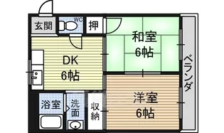 サンハイツ【2階】の間取り
